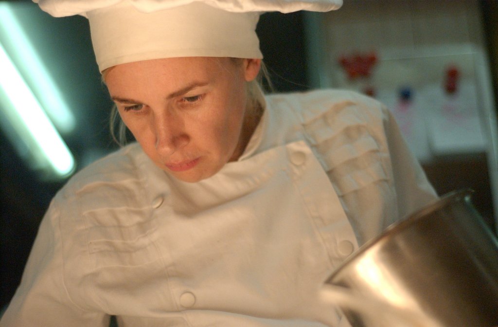 Hélène Darroze dans son restaurant en 2007