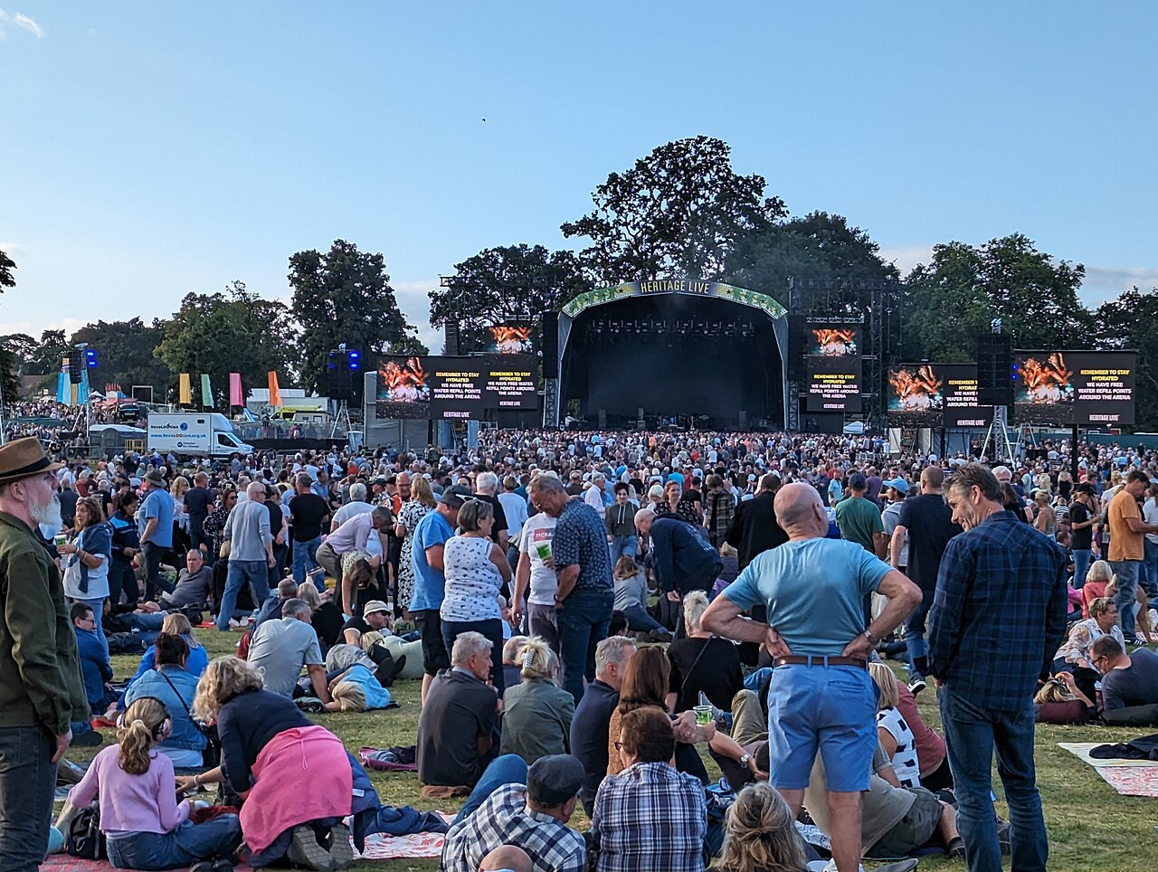 Le public devant la scène de Heritage Live à Sandringham, au Royaume-Uni, en août 2023