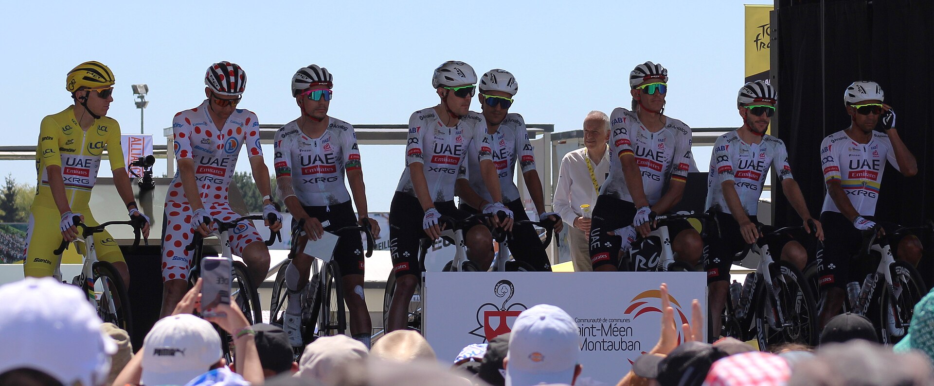 Les coureurs de l’équipe UAE Team Emirates au Tour de France 2025